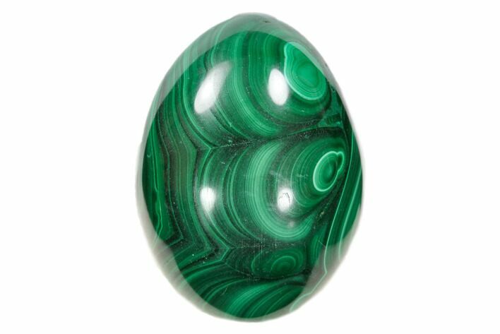 Stunning Polished Malachite Egg - Congo #115418